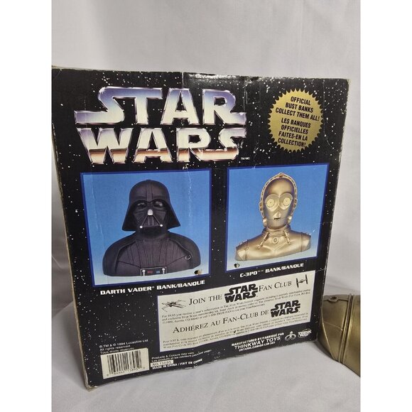 VINTAGE 1994 Star Wars Thinkway Toys Bank C3PO Limited Edition-Read Info - Picture 3 of 16